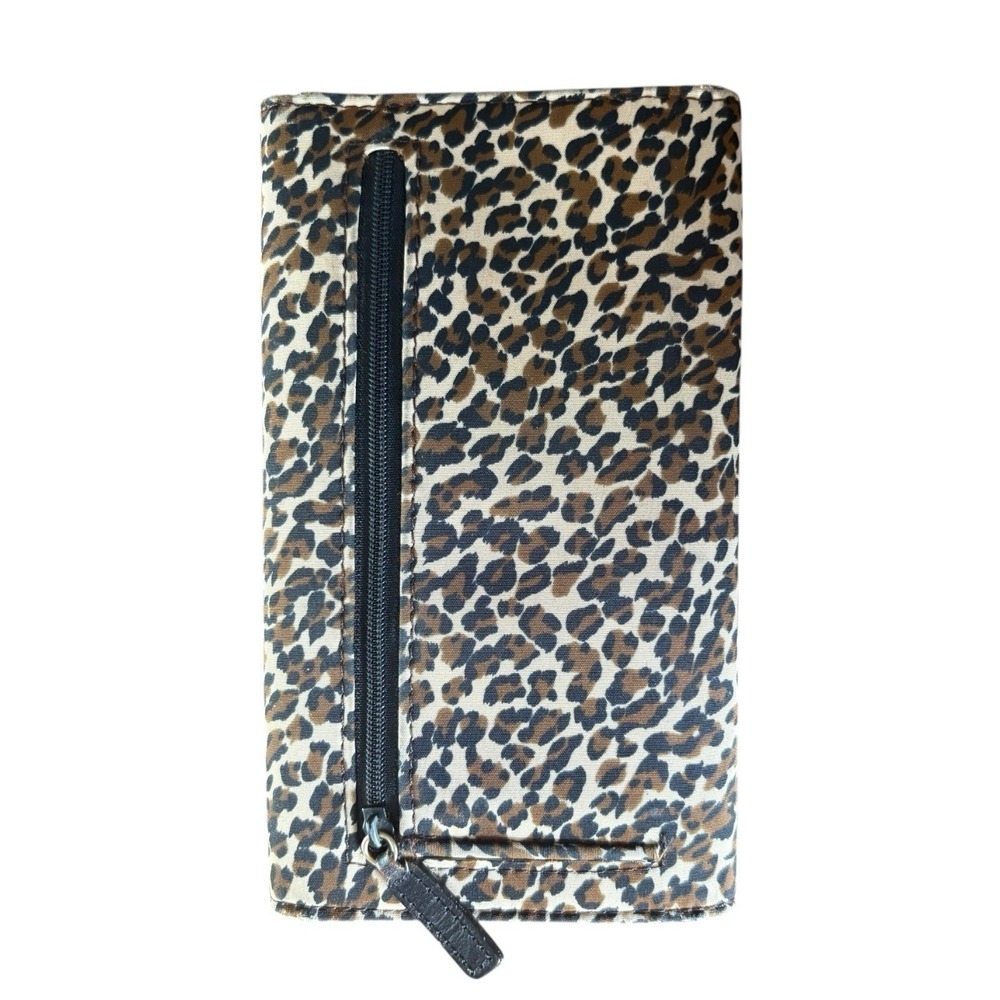 RARE Fossil Cheetah Nylon Wallet - Vintage Animal Print Bi-Fold Organizer HTF! - Picture 3 of 6